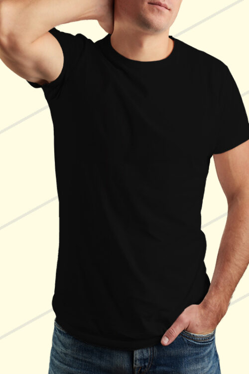 Black T-shirt for man