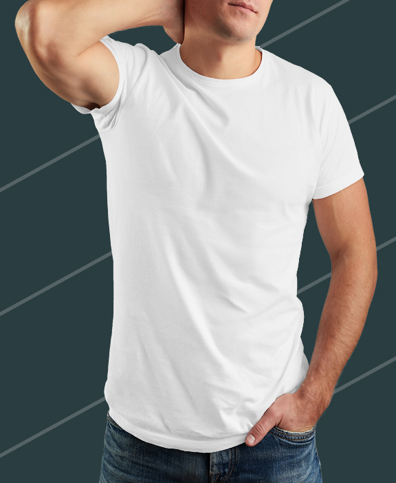 White T-shirt for man