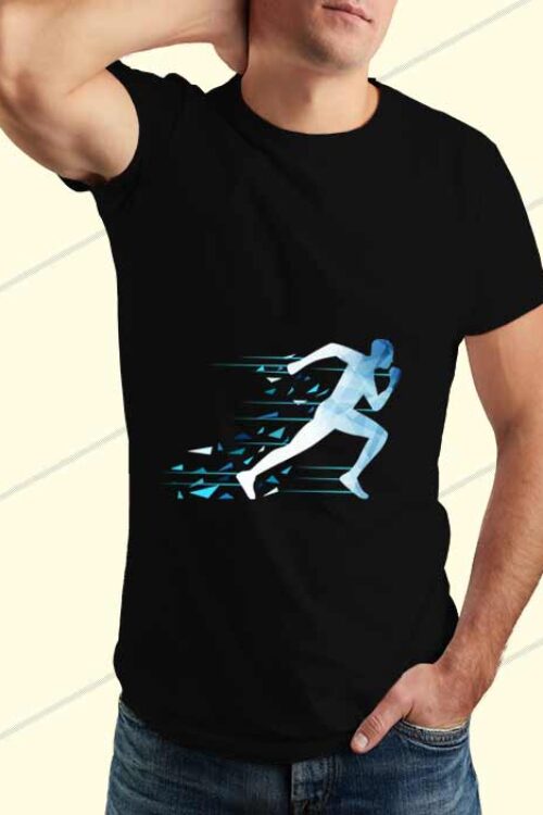 Run Sport T-shirt Black