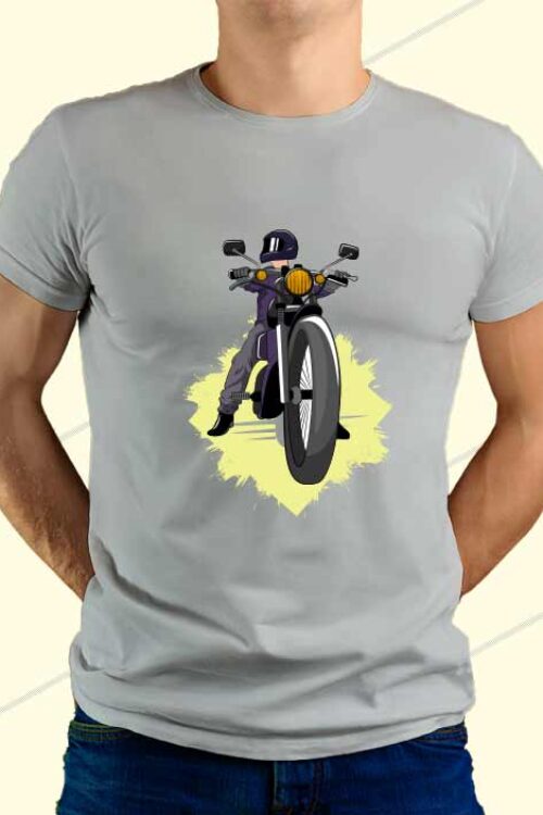 Biker T-shirt Gray For Man