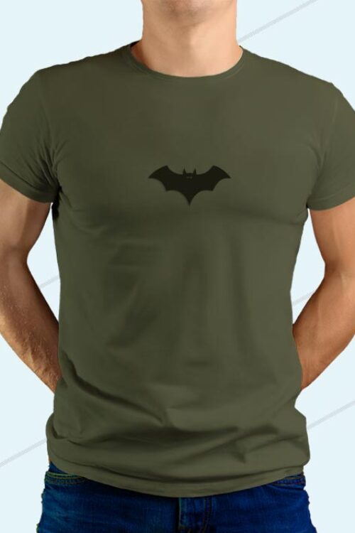 Bat Man T-shirt Green Olive