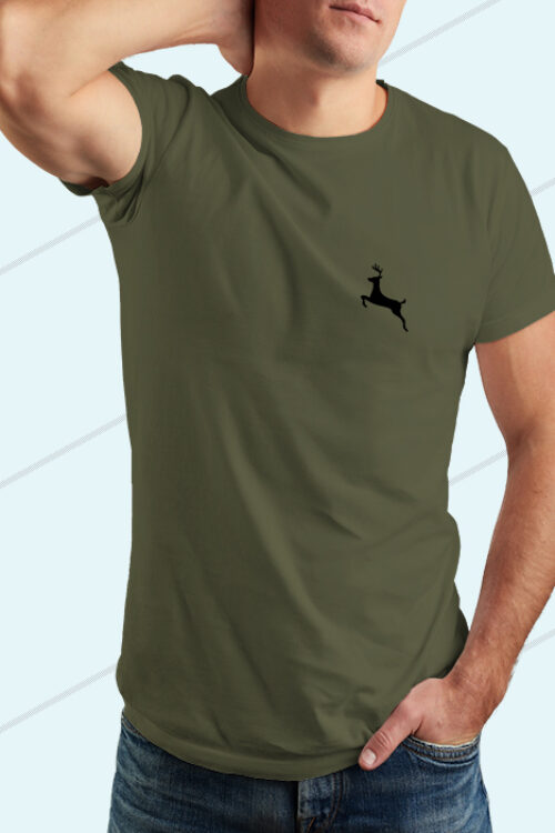 Classy Deer T-shirt Green Olive