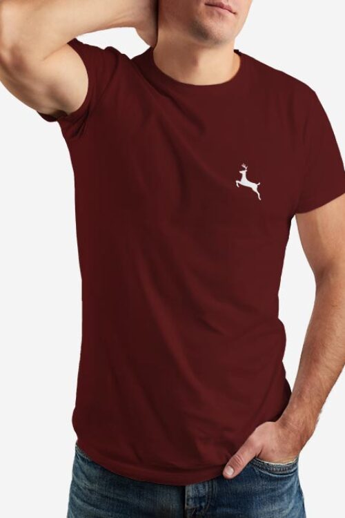Classy Deer T-shirt Maroon
