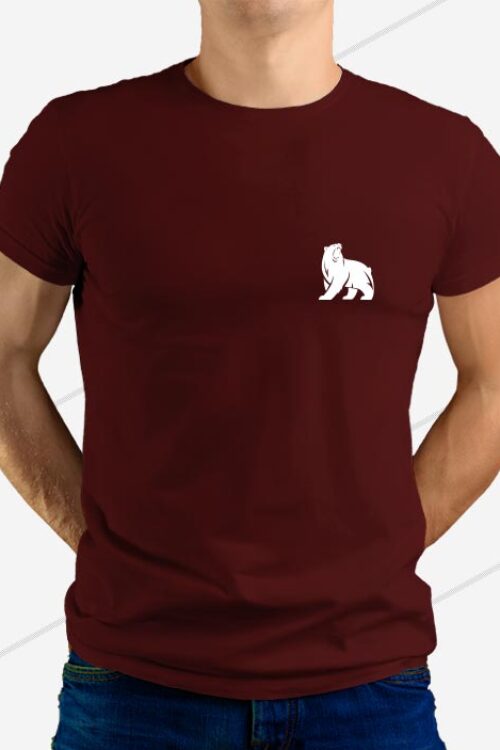 Bear T-shirt Maroon For Man