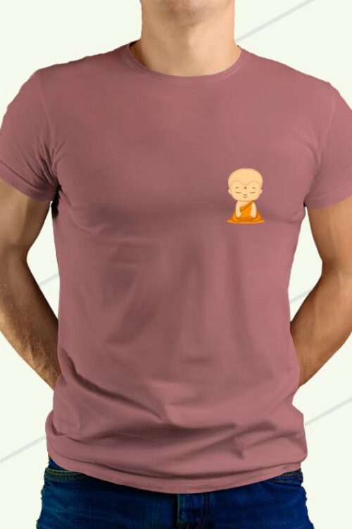 Buddha T-shirt For Man Peach