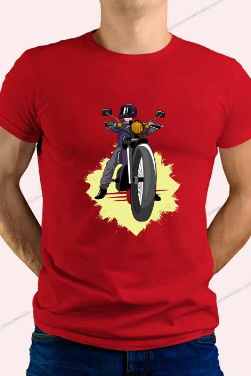 Biker T-shirt Red For Man
