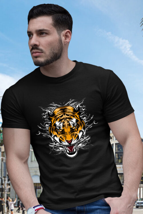 Angry Tiger T-shirt For Man