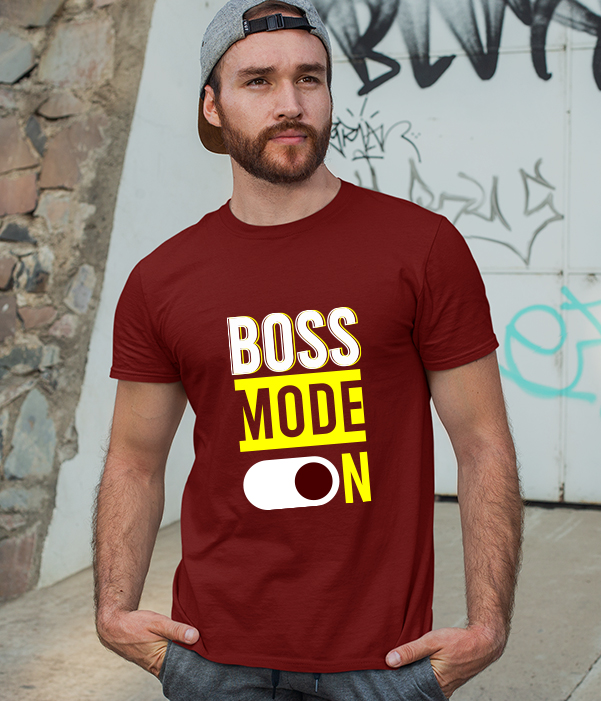 boss mode on tshirt for men